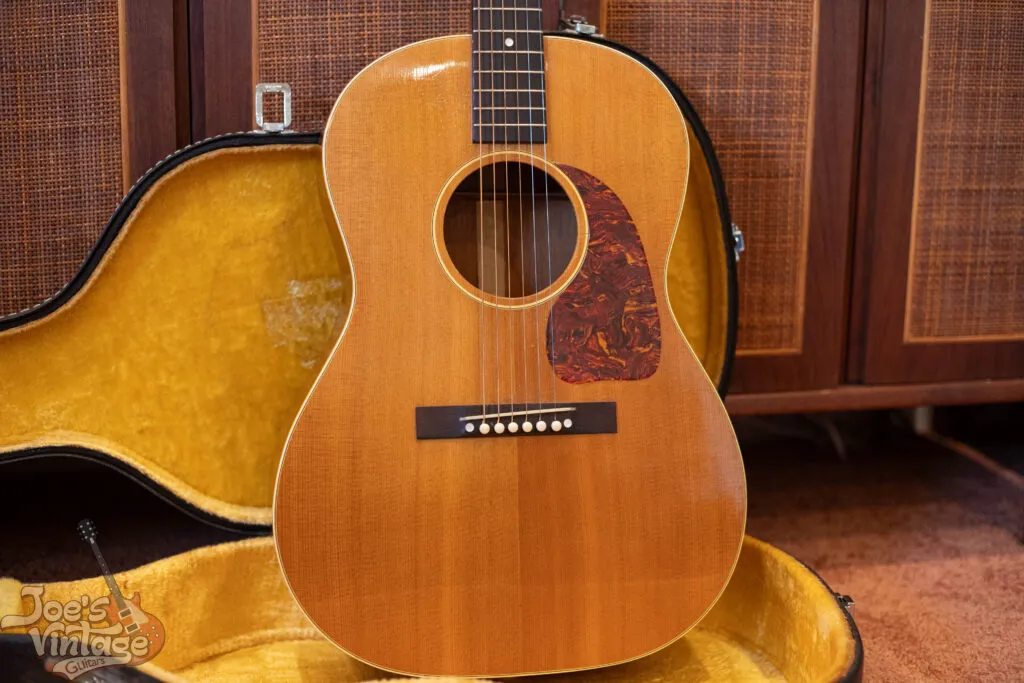 Vintage 1950s Gibson LG-3 acoustic guitar with natural finish and X-bracing at Joe’s Vintage Guitars Mesa AZ