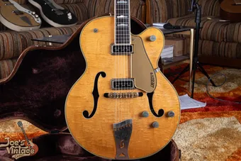 Vintage 1955 Gretsch Country Club Natural Archtop Guitar