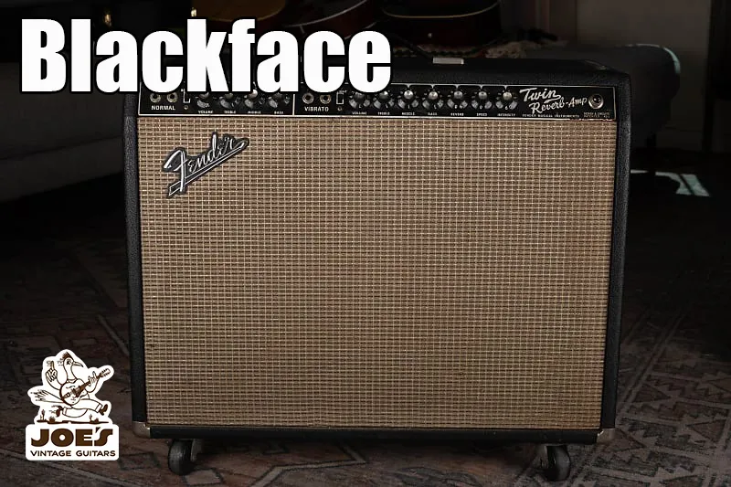 Vintage Fender amplifier with iconic blackface design, known for its rich sound and style from the mid-1960s