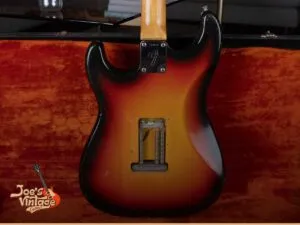 Back view of a vintage guitar, showcasing its authenticity. Perfect example for those looking to sell your vintage guitar and highlight its unique details