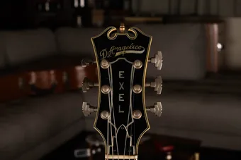 Vintage D'Angelico Excel Headstock With Pearl Inlay