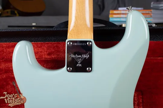 Fender Custom Shop CN prefix serial number on a neck plate