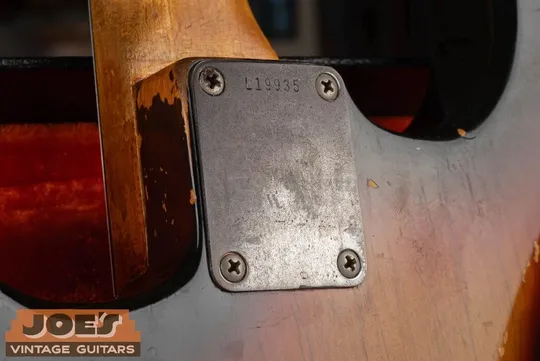 Fender L-series neck plate serial number, 1963 to 1965
