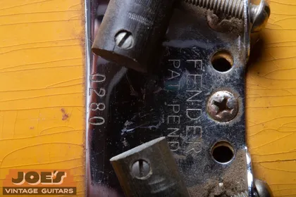 Fender Precision Bass bridge plate serial number, 1951 to 1954