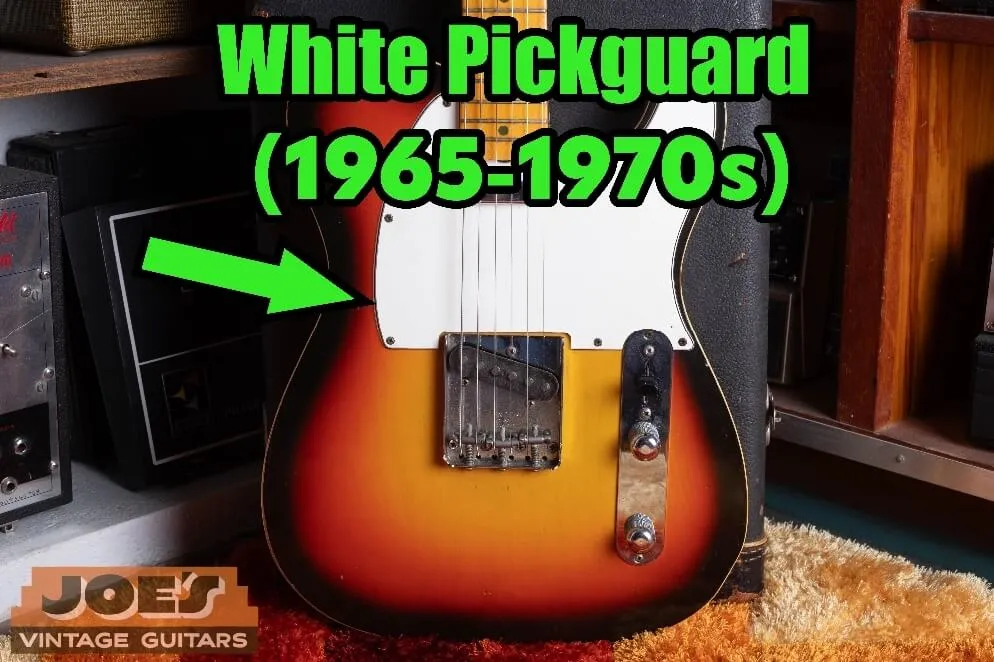 A white PVC Fender Telecaster pickguard from 1966
