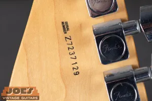 Fender Z prefix serial number on the back of the headstock, 2000s
