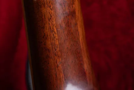 Three-piece mahogany Gibson neck with two glue lines flanking a center strip, used 1969 to 1975