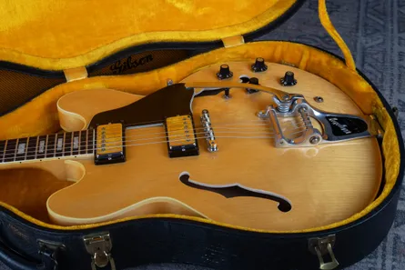Chrome hardware on a 1969 Gibson, brighter and cooler than nickel and resistant to tarnish