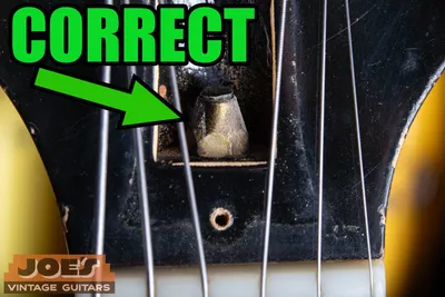 Authentic Gibson truss rod with the correct standing brass adjustment nut