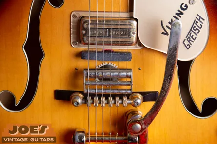 Gretsch Super'Tron pickup showing wide blade pole pieces that date the guitar to 1964 or later