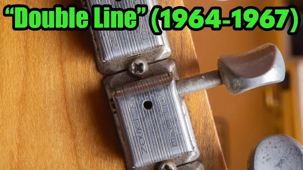 A double-line Kluson Deluxe tuner on a Fender Telecaster