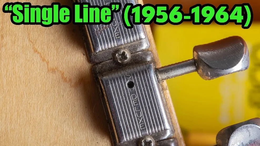 A single-line Kluson Deluxe tuner on a vintage Fender Telecaster