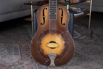 Vintage National Wood-Body Sunburst Resonator Guitar