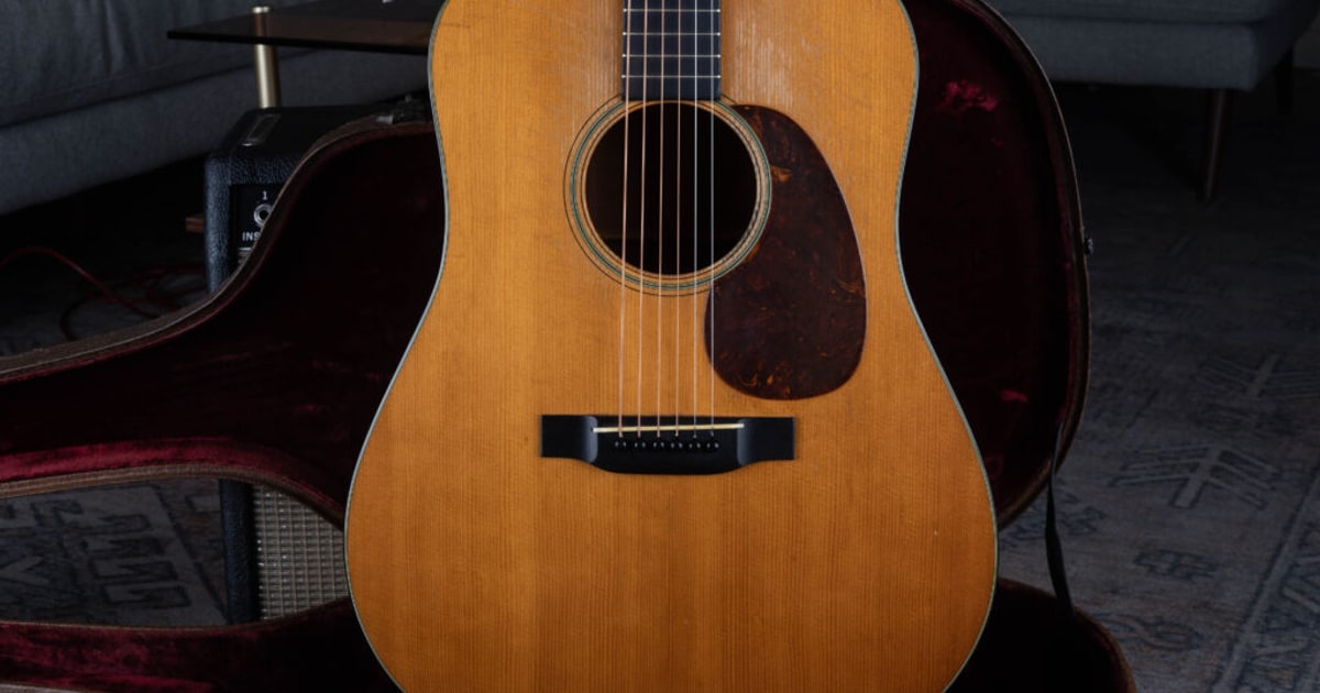 Vintage 1945 Martin D-18 mahogany dreadnought acoustic guitar from Joe's Vintage Guitars